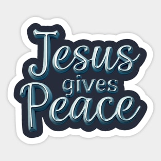 Jesus Gives Peace Metallic Design Sticker